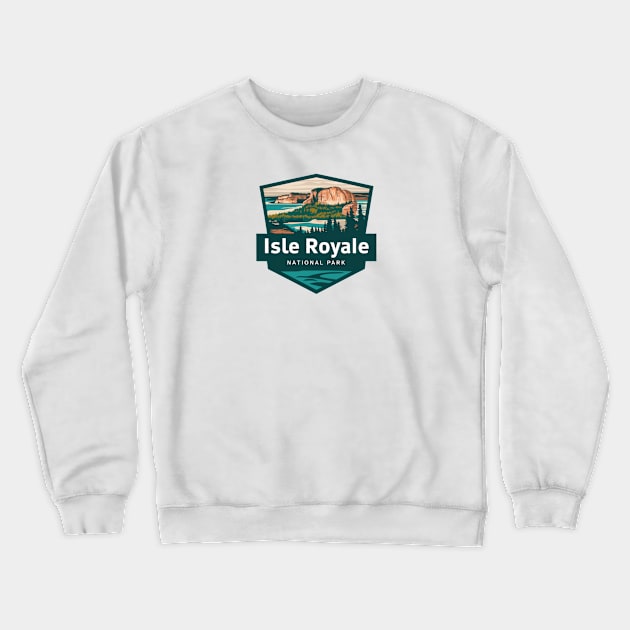 National Park Isle Royale Michigan Crewneck Sweatshirt by Perspektiva